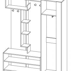 Прихожая Марица Модульная (ЯШ темный/ светлый) в Покачах - pokachi.mebel24.online | фото 3