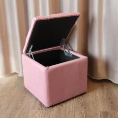 Пуф с каретной стяжкой и ящиком для хранения в Покачах - pokachi.mebel24.online | фото 6