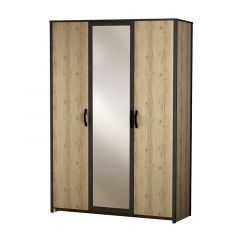 Шкаф 3-дверный с зеркалом №885 Гранж в Покачах - pokachi.mebel24.online | фото