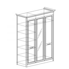 Шкаф 3-дверный со стеклом №453 Адель в Покачах - pokachi.mebel24.online | фото 2