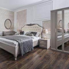 Шкаф 3-х ств с зеркалом Мокко (серый камень) в Покачах - pokachi.mebel24.online | фото 3