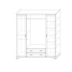 Шкаф 4-х дверный (корпус, боковые двери в комплекте) Сиена в Покачах - pokachi.mebel24.online | фото 2