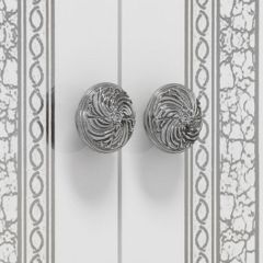 Шкаф 4-х дверный с зеркалами (12.244) Грация (белый/серебро) в Покачах - pokachi.mebel24.online | фото 2
