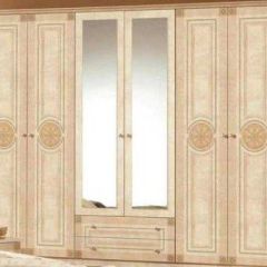 Шкаф 6-и дверный с зеркалами (02.146) Рома (беж) в Покачах - pokachi.mebel24.online | фото 1