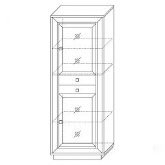Шкаф 776 (2 стеклодвери, 2 ящика) Прато в Покачах - pokachi.mebel24.online | фото 3