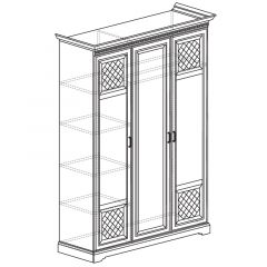 Шкаф для одежды 3-дверный №800 Парма кремовый белый в Покачах - pokachi.mebel24.online | фото 2