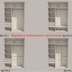 Шкаф-купе 1300 серии SILVER S3+S4+B2+PL4 (2 ящика+F обр.штанга) профиль «Серебро» в Покачах - pokachi.mebel24.online | фото 6