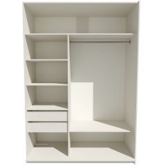 Шкаф-купе 1400 серии SOFT D6+D4+B2+PL2 (2 ящика+1штанга+1 полка) профиль «Капучино» в Покачах - pokachi.mebel24.online | фото 2
