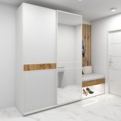 Шкаф-купе 1400 серии SOFT D6+D4+B2+PL2 (2 ящика+1штанга+1 полка) профиль «Капучино» в Покачах - pokachi.mebel24.online | фото 4