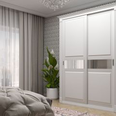 Шкаф-купе 1500 серии NEW CLASSIC K2+K2+B2+PL2(2 ящика+1 штанга+1 полка) профиль «Капучино» в Покачах - pokachi.mebel24.online | фото