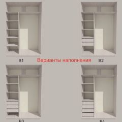 Шкаф-купе 1500 серии SILVER S1+S1+B2+PL2 (2 ящика+1 штанга+1 полка) профиль «Серебро» в Покачах - pokachi.mebel24.online | фото 5