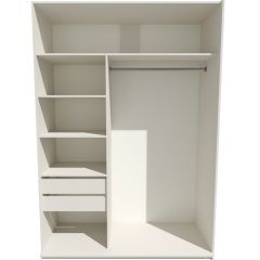 Шкаф-купе 1600 серии SOFT D1+D3+B2+PL1 (2 ящика+1штанга) профиль «Графит» в Покачах - pokachi.mebel24.online | фото 3
