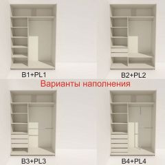 Шкаф-купе 1600 серии SOFT D1+D3+B2+PL1 (2 ящика+1штанга) профиль «Графит» в Покачах - pokachi.mebel24.online | фото 5