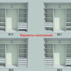 Шкаф-купе 1950 серии SILVER S3+S1+S4 B22+PL3 (по 2 ящика лев/прав+2 штанги) профиль «Серебро» в Покачах - pokachi.mebel24.online | фото 5