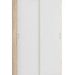 Шкаф-купе Бассо 1.0 (Дуб Сонома/Белый) 2 двери ЛДСП в Покачах - pokachi.mebel24.online | фото 1