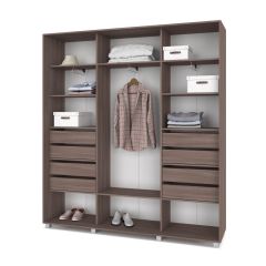 МАРТИН Шкаф-купе с зеркалом Шимо темный (2200*450) М422 в Покачах - pokachi.mebel24.online | фото 4