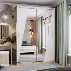 Шкаф-купе ПШ-2.9 1500 Фасад Норд (Дуб сонома/Белый жемчуг) в Покачах - pokachi.mebel24.online | фото
