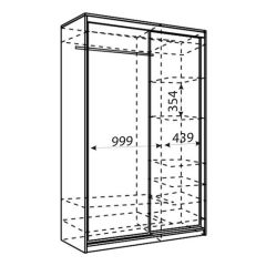 Шкаф-купе Рене 1500 вариант 7 (Тройной ЛДСП/Тройной ЛДСП) в Покачах - pokachi.mebel24.online | фото 2