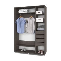 РОЛАНД Шкаф-купе с зеркалом Анкор темный (450*1500) Р452 в Покачах - pokachi.mebel24.online | фото 5