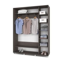 РОЛАНД Шкаф-купе с зеркалом Анкор темный (450*1700) Р472 в Покачах - pokachi.mebel24.online | фото 3