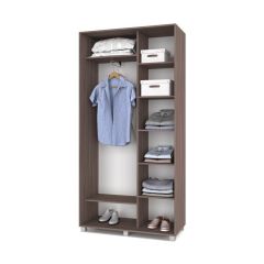 РОЛАНД Шкаф-купе с зеркалом Шимо темный (450*1100) Р412 в Покачах - pokachi.mebel24.online | фото 3