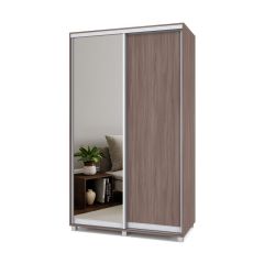 РОЛАНД Шкаф-купе с зеркалом Шимо темный (450*1300) Р432 в Покачах - pokachi.mebel24.online | фото 2