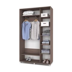 РОЛАНД Шкаф-купе с зеркалом Шимо темный (450*1300) Р432 в Покачах - pokachi.mebel24.online | фото 3