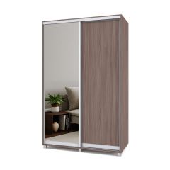 РОЛАНД Шкаф-купе с зеркалом Шимо темный (450*1400) Р442 в Покачах - pokachi.mebel24.online | фото 2