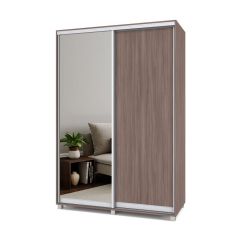 РОЛАНД Шкаф-купе с зеркалом Шимо темный (450*1500) Р452 в Покачах - pokachi.mebel24.online | фото 2