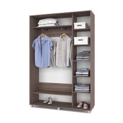 РОЛАНД Шкаф-купе с зеркалом Шимо темный (450*1500) Р452 в Покачах - pokachi.mebel24.online | фото 3