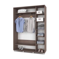 РОЛАНД Шкаф-купе с зеркалом Шимо темный (450*1600) Р462 в Покачах - pokachi.mebel24.online | фото 3