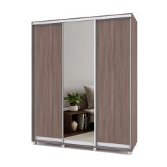 РОЛАНД Шкаф-купе с зеркалом Шимо темный (450*1800) Р482 в Покачах - pokachi.mebel24.online | фото