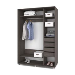 РОЛАНД Шкаф-купе зеркалом Анкор темный (600*1500) Р652 в Покачах - pokachi.mebel24.online | фото 4