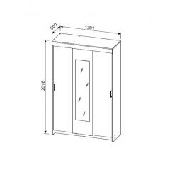 Шкаф-купе ШКП 2 (Венге/Ясень Анкор светлый) в Покачах - pokachi.mebel24.online | фото 4