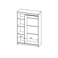 Шкаф-купе ШКП 2 (Венге/Ясень Анкор светлый) в Покачах - pokachi.mebel24.online | фото 3