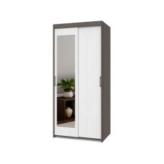 ТОМАС Шкаф-купе с зеркалом Анкор темный/светлый Т22 в Покачах - pokachi.mebel24.online | фото