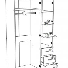 Шкаф Лофт 3-х створчатый в Покачах - pokachi.mebel24.online | фото 6