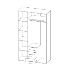 Шкаф Парма 3-х створчатый в Покачах - pokachi.mebel24.online | фото 3