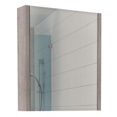 Шкаф-зеркало Quadro 60 Дуб серый левый/правый Домино (DQ1702HZ) в Покачах - pokachi.mebel24.online | фото