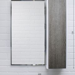 Шкаф-зеркало Uno 60 Дуб серый левый/правый Домино (DU1503HZ) в Покачах - pokachi.mebel24.online | фото 7
