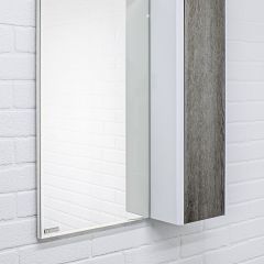 Шкаф-зеркало Uno 60 Дуб серый левый/правый Домино (DU1503HZ) в Покачах - pokachi.mebel24.online | фото 9
