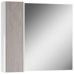 Шкаф-зеркало Uno 80 Дуб серый левый/правый Домино (DU1504HZ) в Покачах - pokachi.mebel24.online | фото 6