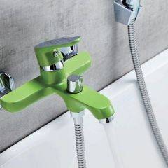 Смеситель для ванны Accoona A6366K (зеленый) в Покачах - pokachi.mebel24.online | фото 2