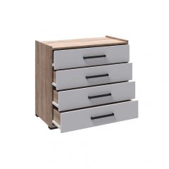 Спальня Соната Комод (Белый/Дуб крафт золотой) в Покачах - pokachi.mebel24.online | фото 2