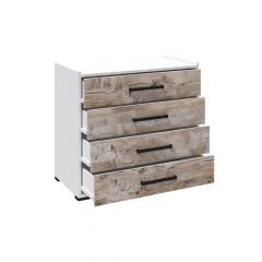 Спальня Соната Комод (Белый/Дуб юкон) в Покачах - pokachi.mebel24.online | фото 2