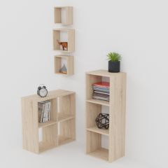 Стеллаж 3 секции (дуб сонома) в Покачах - pokachi.mebel24.online | фото 4