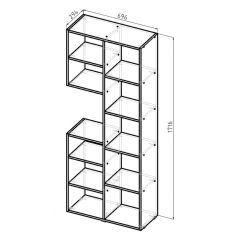 Стеллаж Элемент-2 (дуб сонома) в Покачах - pokachi.mebel24.online | фото 5