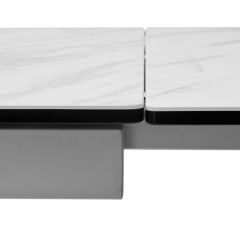Стол BELLUNO 160 MARBLES KL-99 Белый мрамор матовый, итальянская керамика/ белый каркас, ®DISAUR в Покачах - pokachi.mebel24.online | фото 7