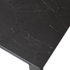 Стол CORNER 120 MATT BLACK MARBLE SOLID CERAMIC / BLACK, ®DISAUR в Покачах - pokachi.mebel24.online | фото 9