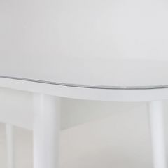 Стол раскладной со стеклом (опоры массив цилиндрический) "Хоста" в Покачах - pokachi.mebel24.online | фото 6